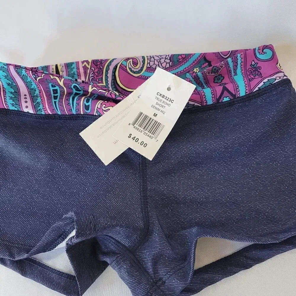 California kisses girls true boho shorts blue size M 8-10 slim stretch